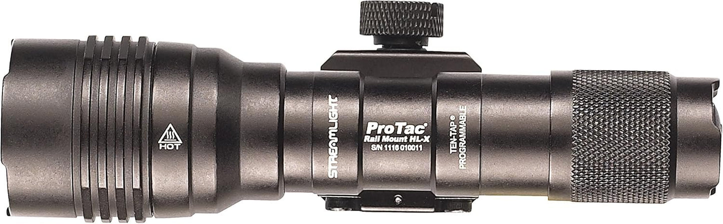 Streamlight 88066 Pro Tac Rail Mount HL-X 1000-Lumen Professional Tactical Flashlight with High/Low/Strobe Dual Fuel, Black