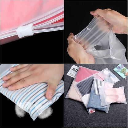 30 Pcs Travel Storage Bags For Clothes,Reusable Plastic Ziplock Bags For Hospital Bag,Frosted Waterproof Multifunctional Luggage Storage Pouch for Clothes, Shoes, Cosmetics (5 Size)
