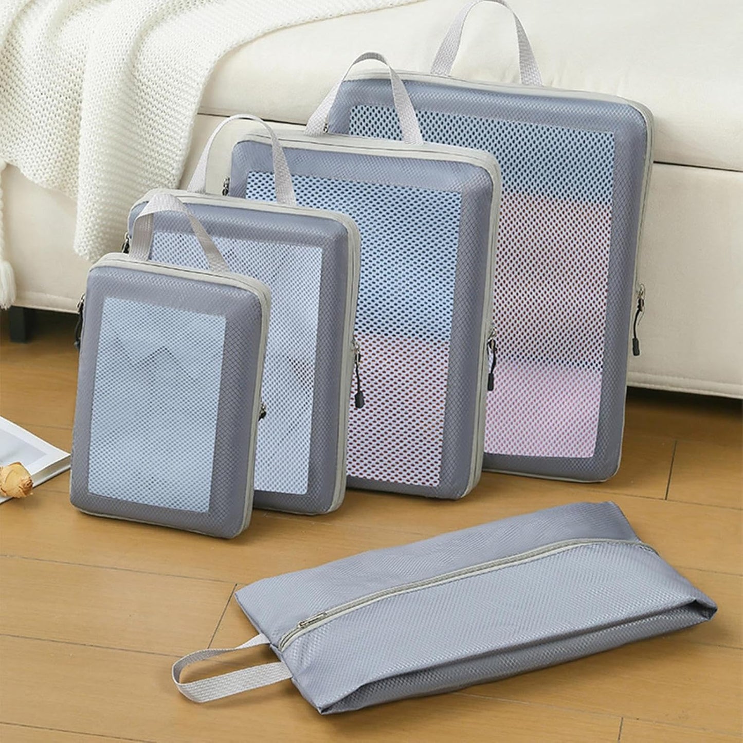 Suitcase Organizer Bags | Set of 8 Waterproof Travel Bags for Suitcase Packing,Garment Organization Bags with Zipper Closure for Basements, Bedroom