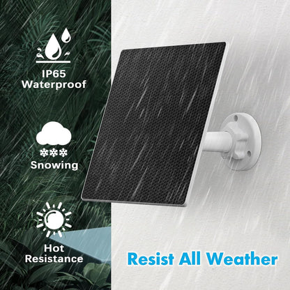 SANKABA Solar Panel for Security Camera,5W USB DC 5V Camera,Micro & USB-C Port Panel,IP65 Waterproof Charger Camera with 360° Adjustable Mounting SANKABA-000010