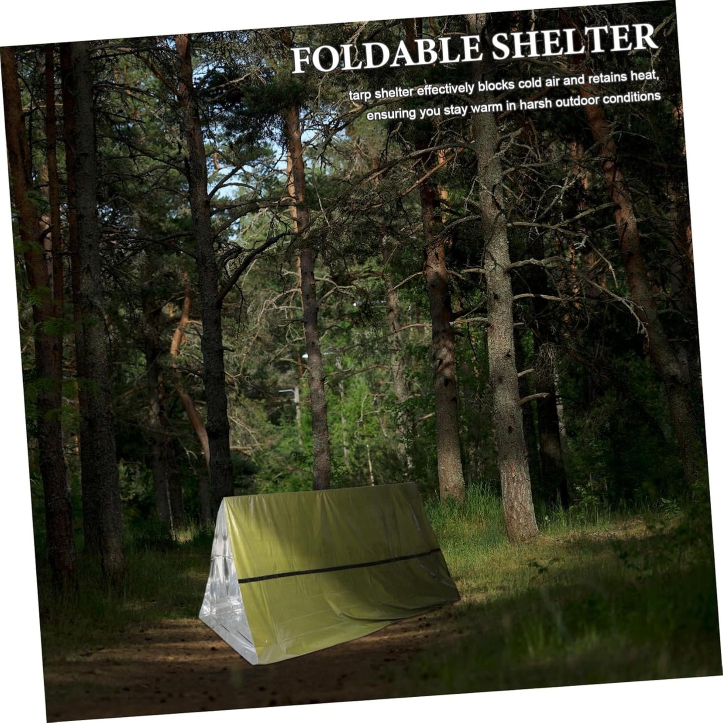 SUPVOX Multi-use Emergency Tent Survival Blanket Insulated Shelter Windproof for Outdoor Activities