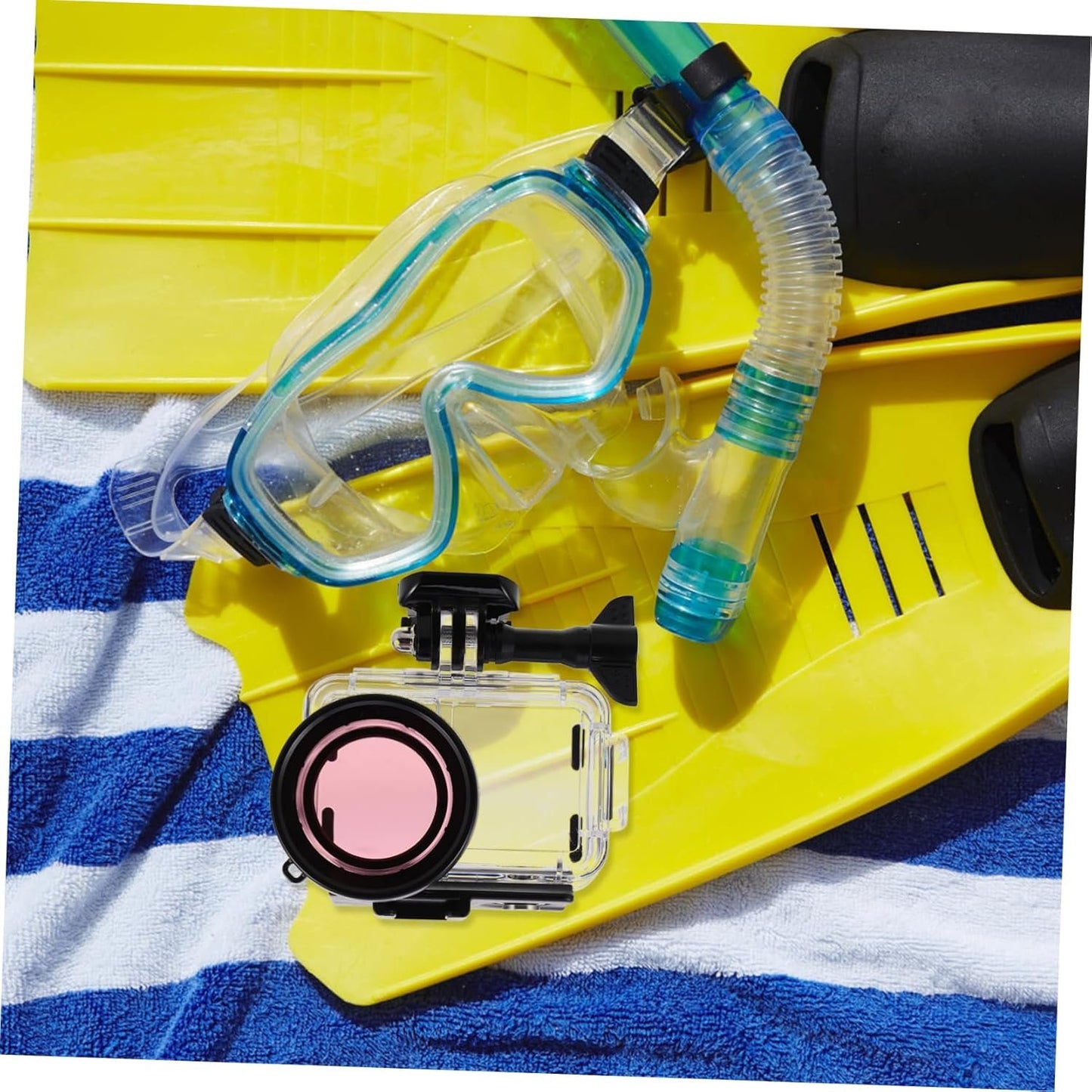 LABRIMP Camera Case for Digital Cameras Transparent Dive Shell with Dual Cold Shoe Mounts