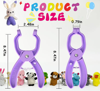 GEOCCI Safety Eye Tool Auxiliary Tool for Attaching Safety Eyes for Crocheting with 566PCS Safety Eyes and Noses for Amigurumi and Safety Eye 10-30mm Sizer Toolï¼ˆPurpleï¼‰