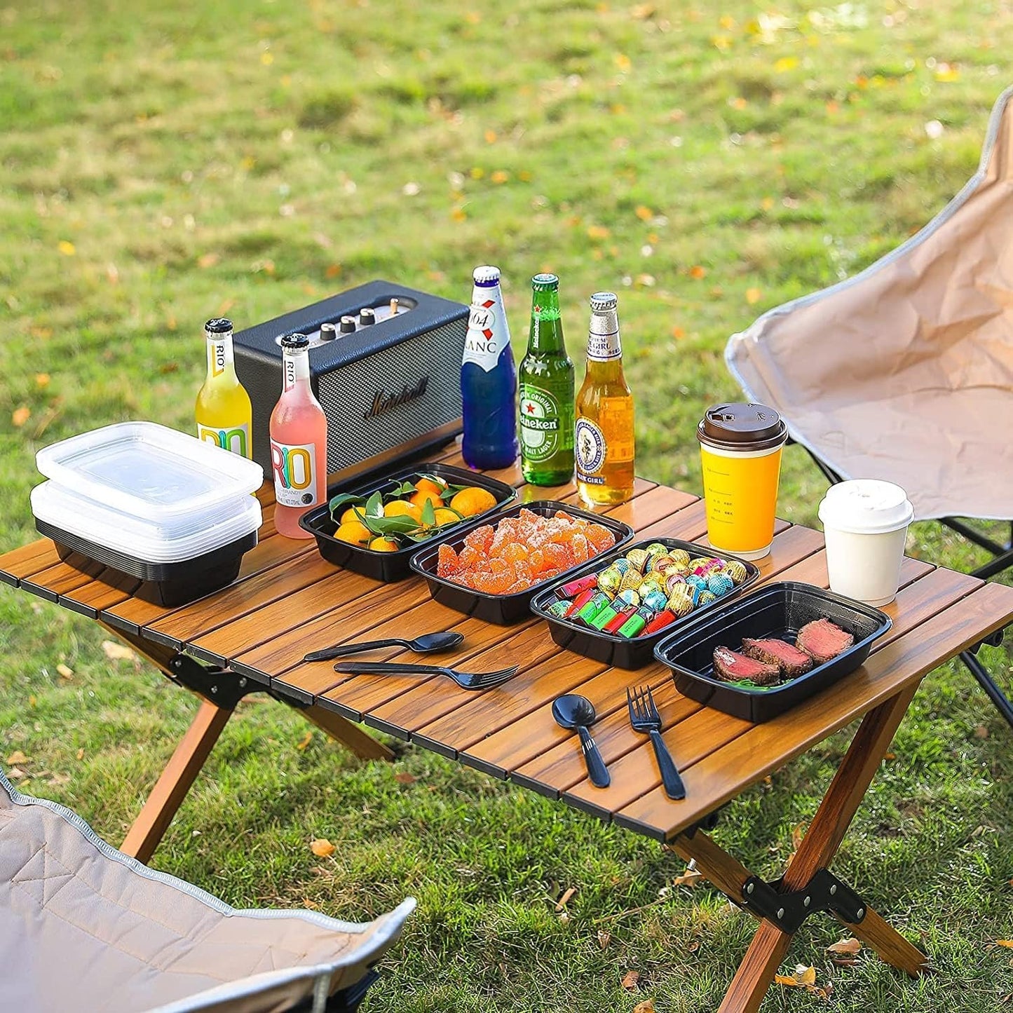 25 Pack 28 oz Plastic Meal Prep Containers with Lids, Leakproof Food Storage Container Microwave Safe BPA Free Stackable Lunch Box Take Out Containers 1 Compartment Bento Box