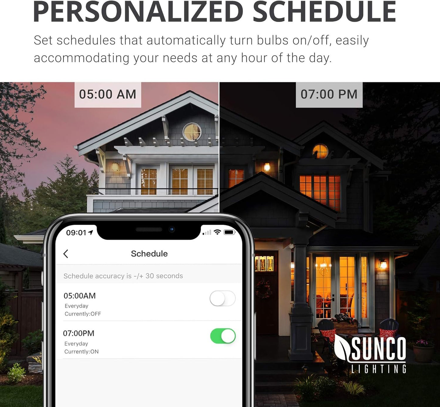 Sunco PAR38 Alexa Compatible Smart LED Bulbs, WiFi Color Changing Outdoor Flood Light, 13W, RGB Tunable White CCT, Dimmable, with Amazon Alexa & Google Assistant, No Hub Required 2 Pack