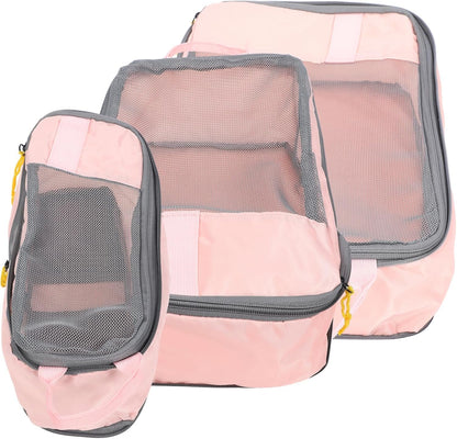 Healeved 3pcs Compression Packing Cubes Lightweight Travel Storage Bags for Luggage Organization Neatly