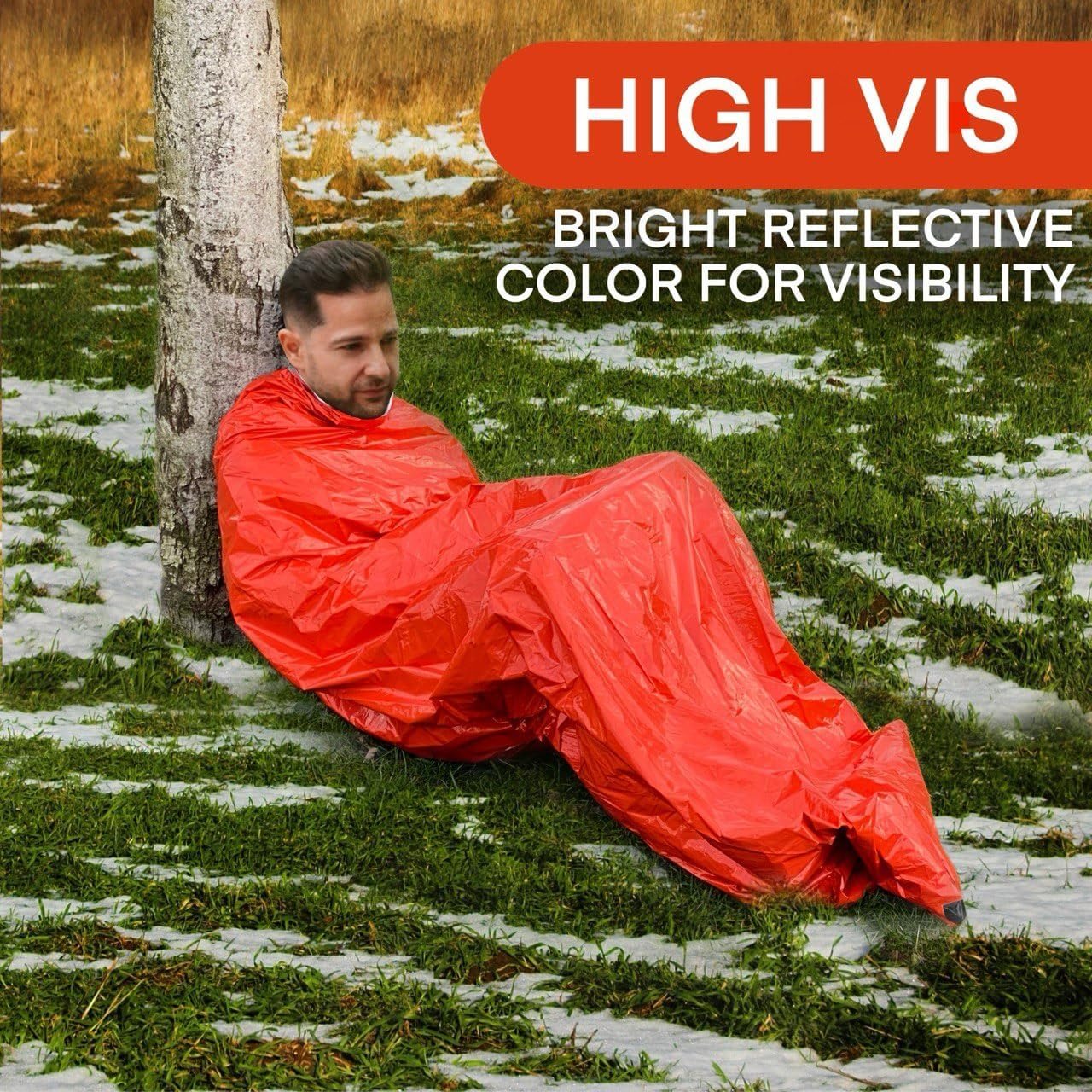 Soild Gears Outdoors Emergency Sleeping Bag Thermal - Use as Emergency, Survival Sleeping Bag, Mylar Emergency Blanket, Waterproof - Green