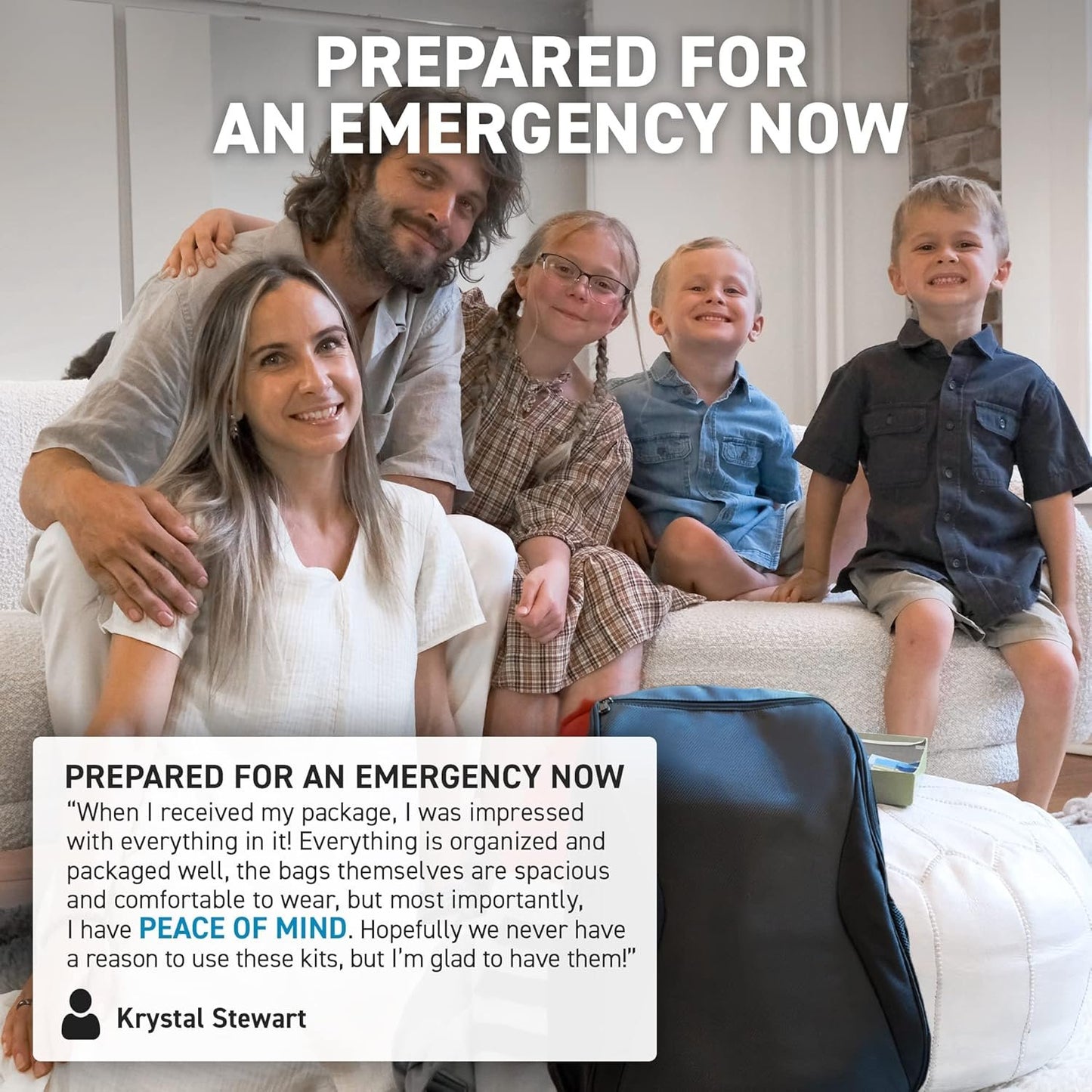 72HRS Essential Emergency Preparedness Kits - 3 Day Survival Backpack or Bug Out Bags for Earthquake, Hurricane, Tornado, Flood, Tsunami, Wildfire, Bad Weather, Nuclear Disaster (1 Person, Black)