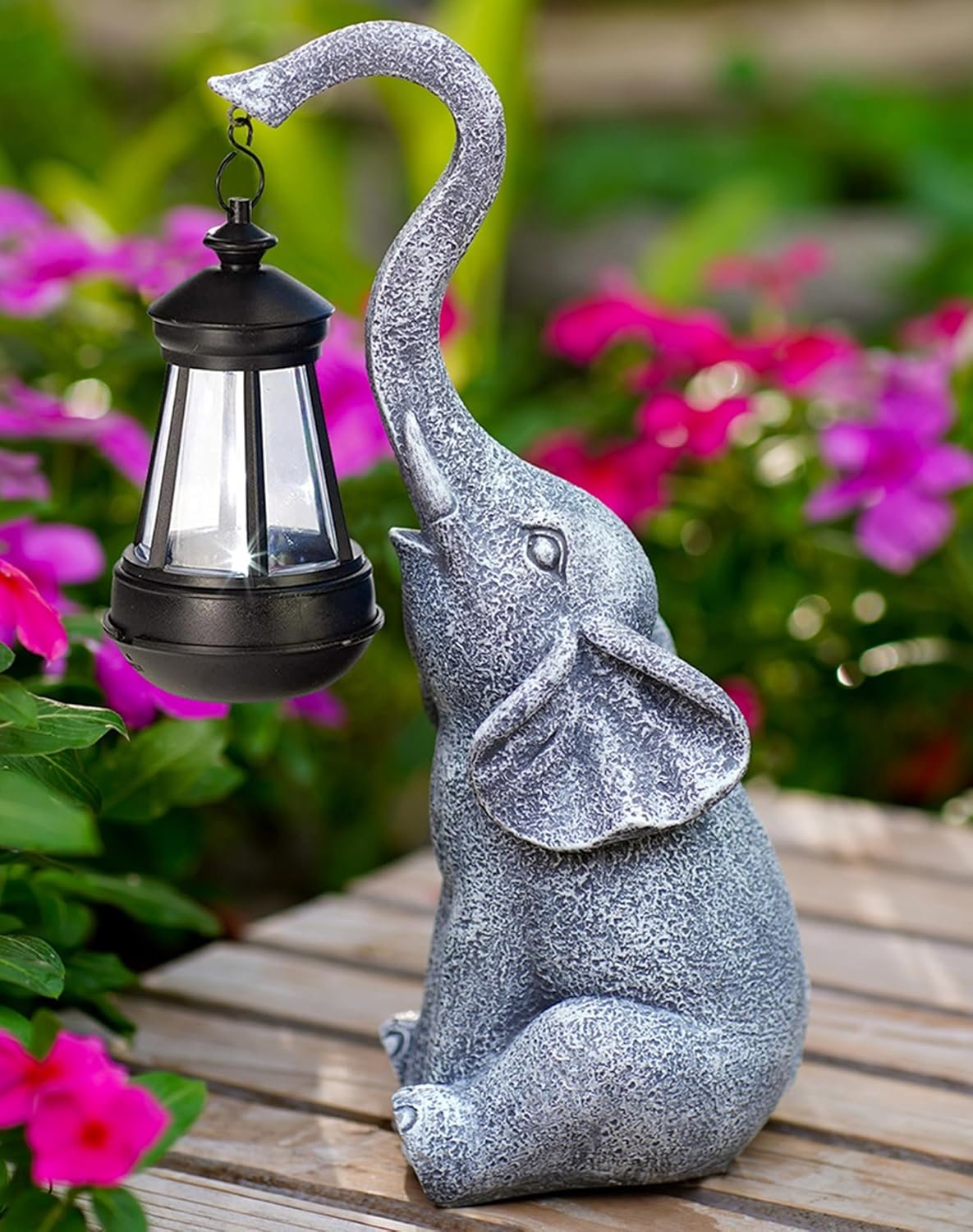 Goodeco Elephant Statue for Garden Decor with Gift Appeal - Ideal Gifts for Women, Mom or Birthday, Beautifully Crafted Outdoor & Home Decor Made Easy to Wow Your Guests (Elephant)