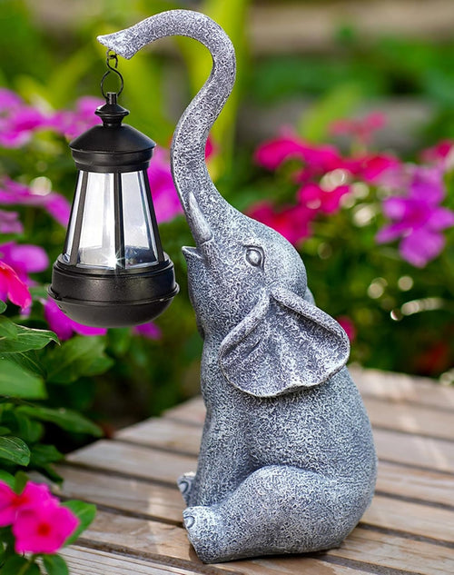 Goodeco Elephant Statue for Garden Decor with Gift Appeal - Ideal Gifts for Women, Mom or Birthday, Beautifully Crafted Outdoor & Home Decor Made Easy to Wow Your Guests (Elephant)