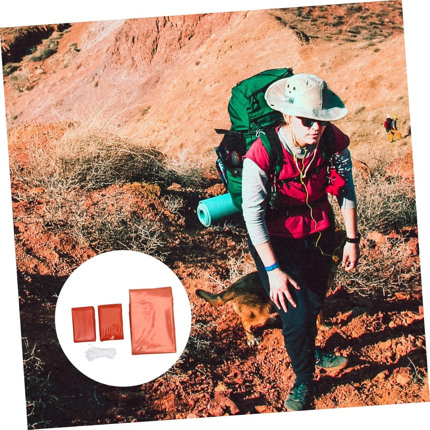 NOLITOY Emergency Sleeping Sack with Thermal Blanket Tent Windproof Survival for Camping Hiking Outdoor Activities Lightweight Portable Emergency Gear