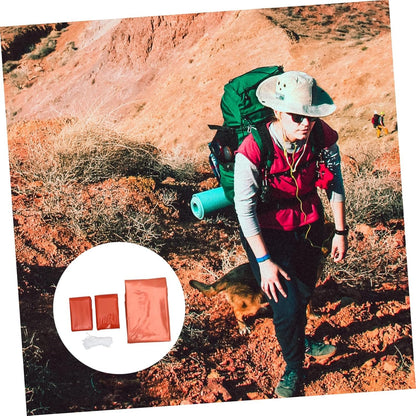 NOLITOY Emergency Sleeping Sack with Thermal Blanket Tent Windproof Survival for Camping Hiking Outdoor Activities Lightweight Portable Emergency Gear