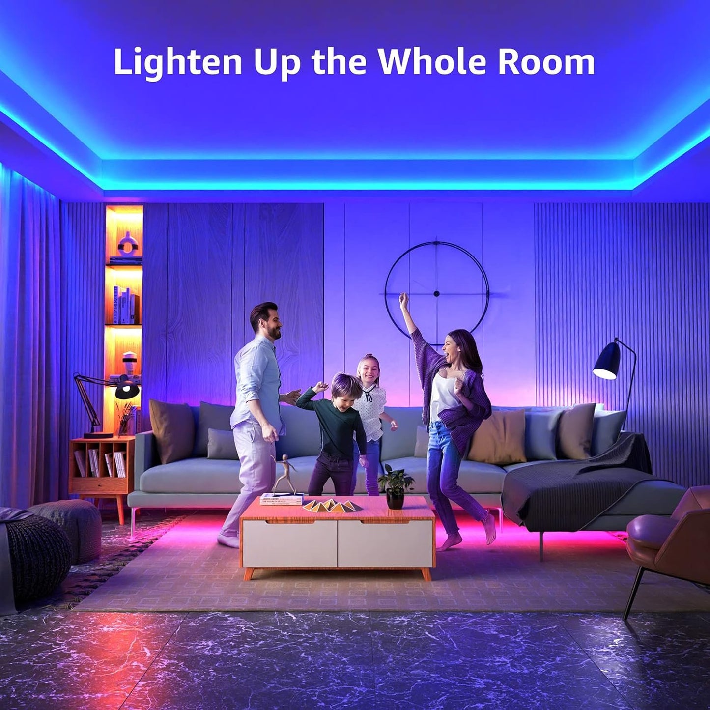 Lepro Smart LED Light Strip, 32.8FT Alexa WiFi LED Strip Sync with Music, 16 Million Colors Strip Lights for Bedroom, Home, Kitchen, TV, Party, Only Support 2.4Ghz WiFi (16.4ft*2)