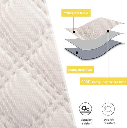 JiatuA Car Trunk Organizer for SUV, Car Storage Organizer Collapsible Multi Compartment Container Box Adjustable Car Accessories for Women Men, Beige