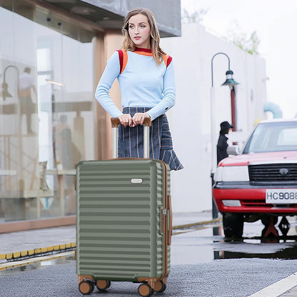 SHOWKOO Luggage Sets 3 Piece Hardside Expandable Suitcase with Double Spinner Wheels TSA Lock (Green, 5 Piece Set)