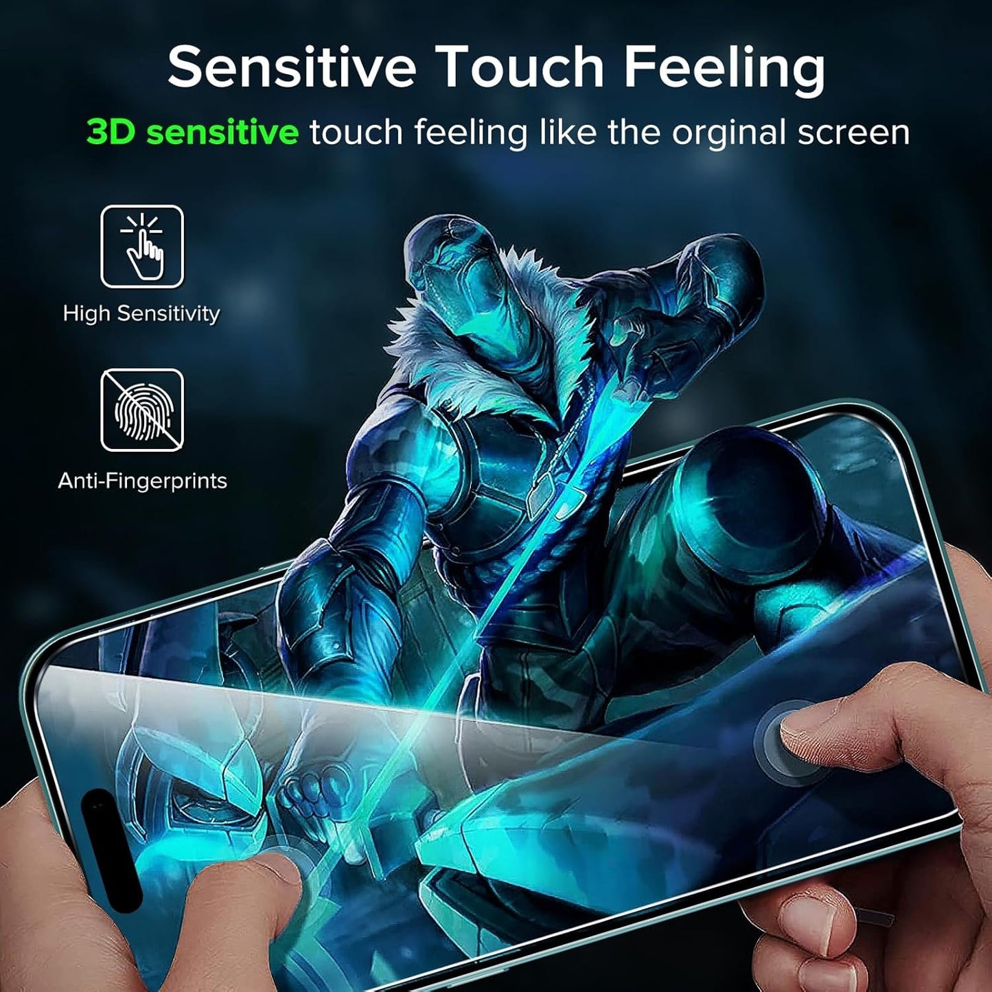 ivoler 2 Pack Tempered Glass for iPhone 16 Plus 6.7 Inch Screen Protector with [Easy Installation Frame] Full-Coverage, 9H Hardness Anti Scratch, Bubble Free