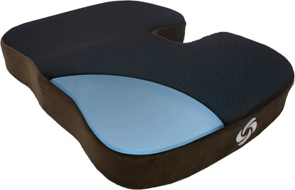 Samsonite Memory Foam Seat Cushion for Car & Office Chair – Tailbone Pain Relief, Cooling Pillow, Ergonomic Posture Corrector, Car Accessories & Home Office Essentials