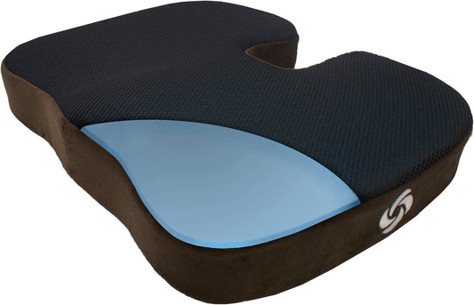 Samsonite Memory Foam Seat Cushion for Car & Office Chair – Tailbone Pain Relief, Cooling Pillow, Ergonomic Posture Corrector, Car Accessories & Home Office Essentials