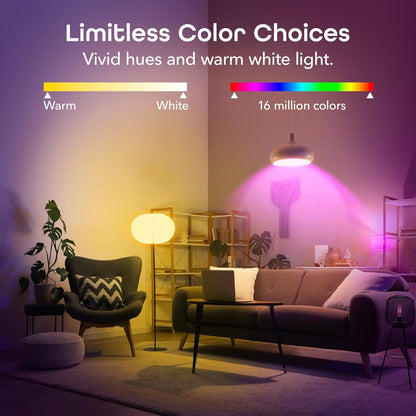 Geeni Prisma 1050 WiFi LED Light Bulb, Multicolor (2700K) – Dimmable LED Bulbs, A21, 75-Watt Equivalent – No Hub Required – Works with Alexa & Google