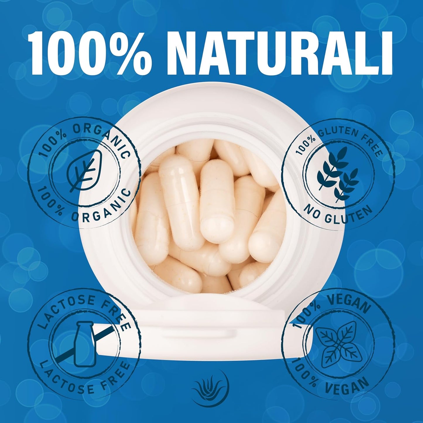 OPUS RURI Marine Collagen with Hydrolyzed Hyaluronic Acid with Vitamin C, B12, Coenzyme Q10-150 Capsules 450 mg – Food Supplement for Skin, Joints, Hair and Nails – Made in Italy