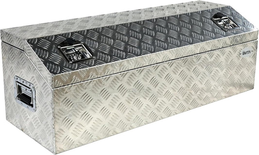 Inspirer Studio Aluminum Heavy Duty Pick Up ATV Trailer Tool Box with Lock (44''x15''x15'' Silver)