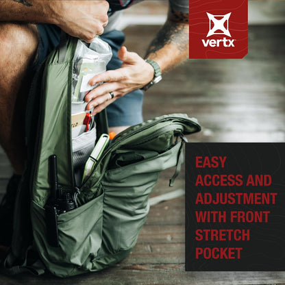 Vertx Long Walks Pack 28L Tactical Backpack Concealed Carry EDC Gear Bag for CCW, Travel, Work, Hiking, Outdoors, It's Black, Black