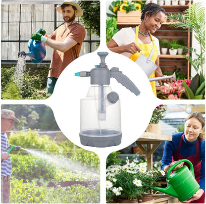 Pump Up Sprayer, Fine Mist Spray Bottle, Handheld Plant Mister, Measuring Cup Watering Can 10.24x6.1x12.99 Inchesfor Lawn Care, Car Washing, Yard Cleaning, and Outdoor Activities