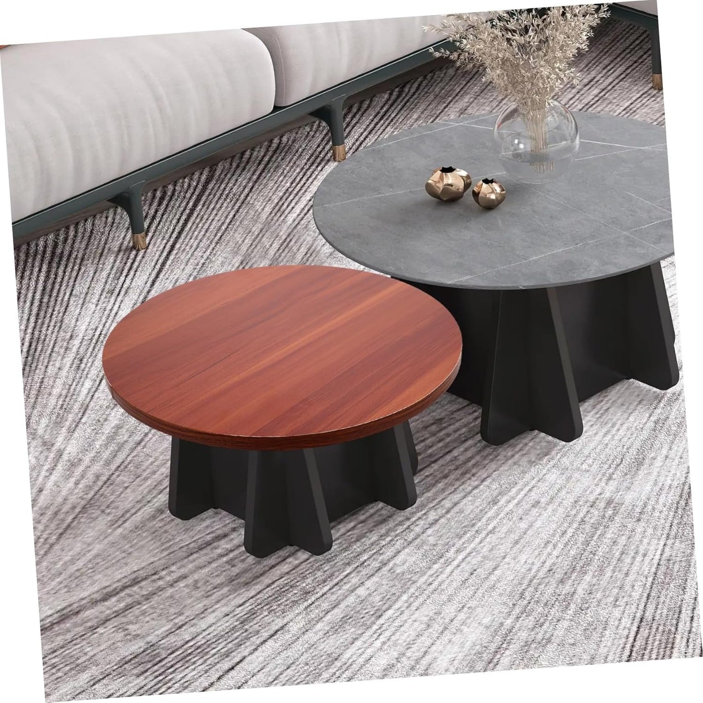 Zerodeko Wood Round Tabletop Small 40cm Round Dining Room Table Solid Wood Top Versatile for Home