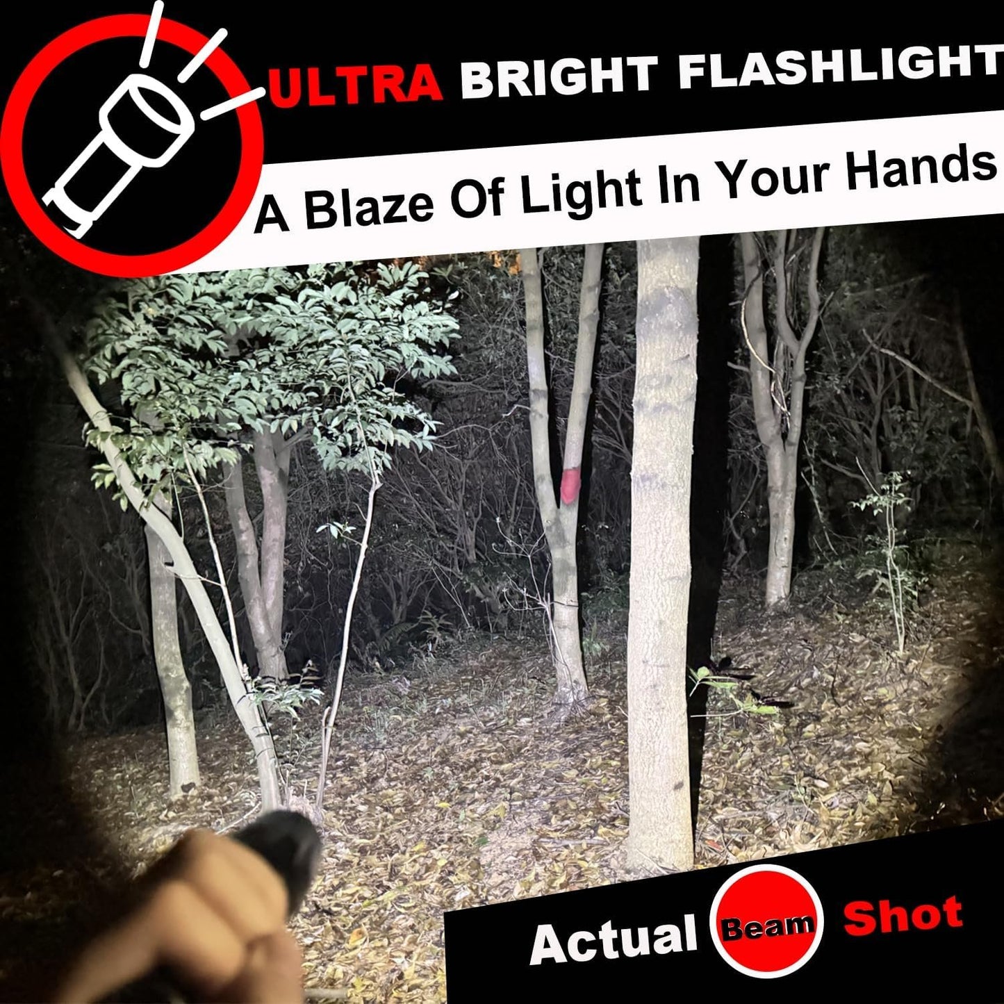 HinsGEAR 1 Mode Flashlights 4 Pack, Super Bright Zoomable LED Tactical Flashlight High Lumens, Water Resistant Portable Pocket Flash Light for Emergency, Camping, Home, and Gift - SL2000