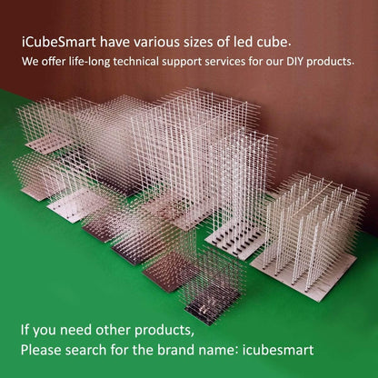 iCubeSmart 3D Led Cube Light DIY Kit with 3D Animation Editing Software Squared LED 8x8x8 Electronic Toy for Children and Teenagers Learning Activities Suit (3D8S-MUTIL)