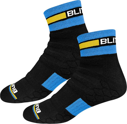 BLITZSOX Hi-Tech Performance Athletic Quarter Socks for Men Women (Running, Workouts & Fitness Training), Pack of 3
