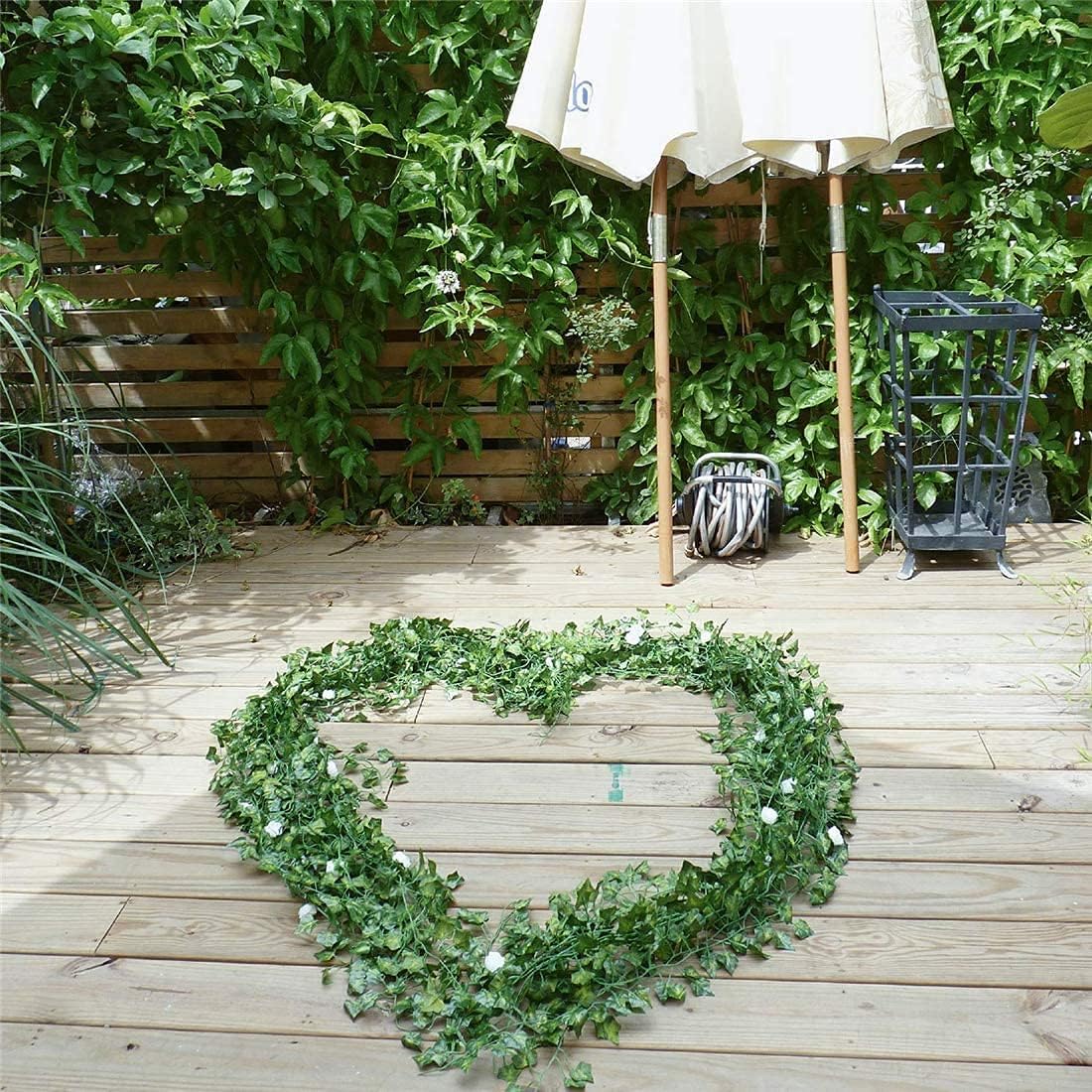 84 FT Artificial Ivy 12 Pack Ivy Vine Garland Ivy Leaves Greenery Garlands Clip Hanging Fake Leaf Plants Faux Green Flowers Decor Home Kitchen Garden Office Wedding Wall