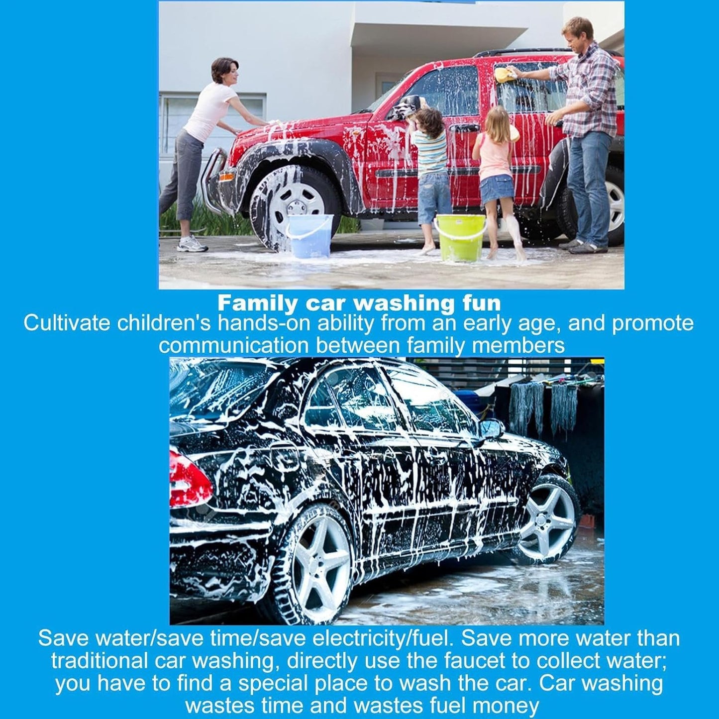 Sponge Car Wash, Purpose Detailing Pads, 10 x 4.92 cm Large Scrubber Sponge, Soft Non Scratch, Highly Absorbent Material for Vehicle Glass Kitchen Cleaning Use
