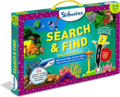 Skillmatics Search and Find Educational Game - Reusable Preschool Learning Activities, Perfect for Toddlers & Kids Who Love Toys, Art & Crafts, Builds Vocabulary, Gifts for Ages 3, 4, 5, 6