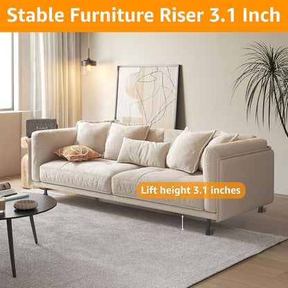 HAIJED Bed Risers, Chair Risers, Round Furniture Risers, Rubber Risers for Sofas up to 1,721 lbs, Bed Frame Riser, 3.3" Table Leg Extenders, Blocks