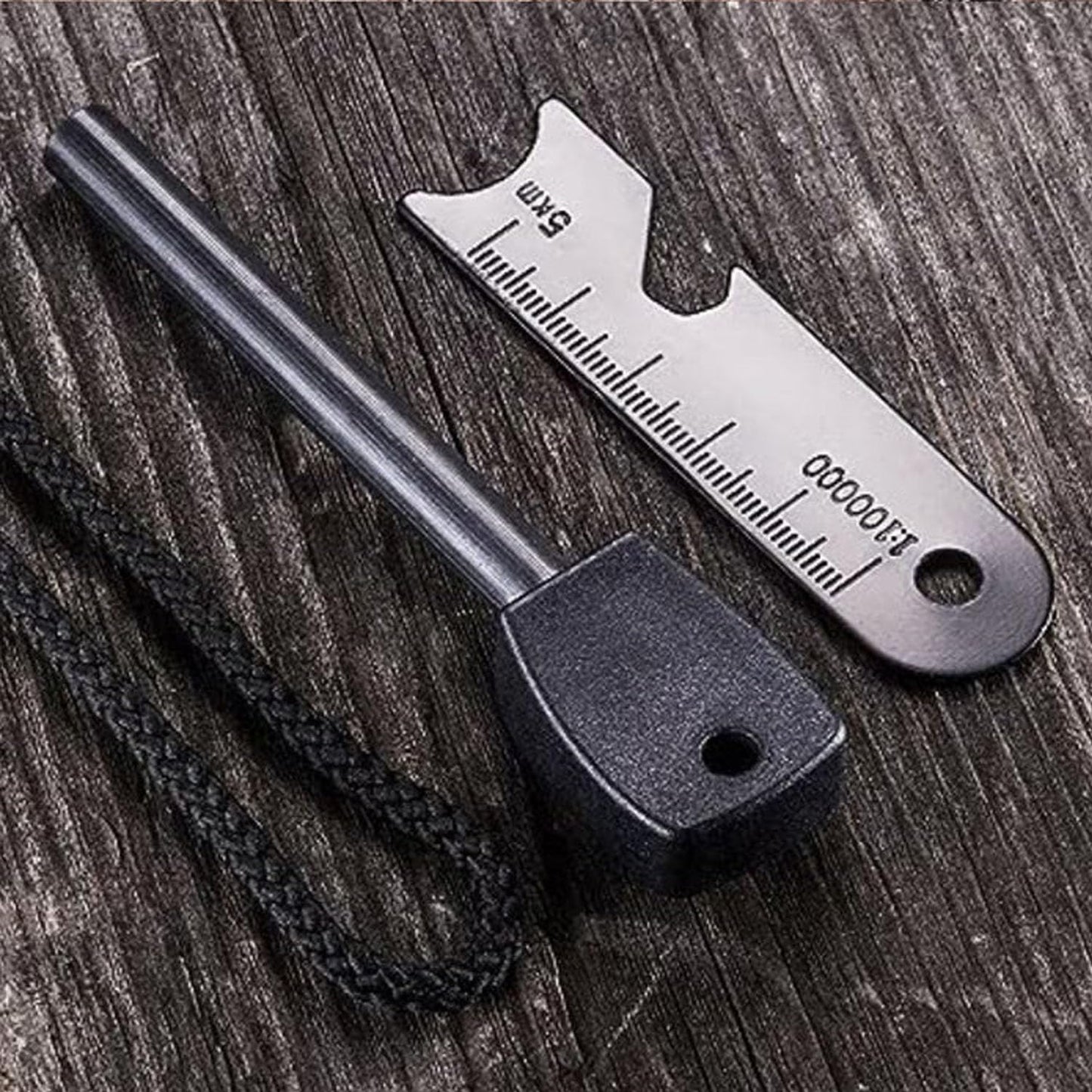 EZONEDEAL Fire Starter Magnesium Flint Rod Stone Fire Starter Lighter Emergency Survival Camping Hiking Survival Igniter with Multi-Tool Striker