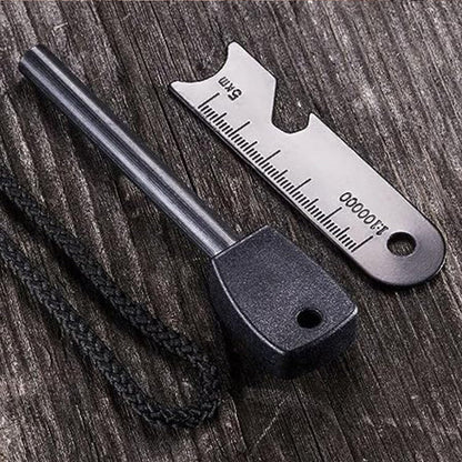 EZONEDEAL Fire Starter Magnesium Flint Rod Stone Fire Starter Lighter Emergency Survival Camping Hiking Survival Igniter with Multi-Tool Striker