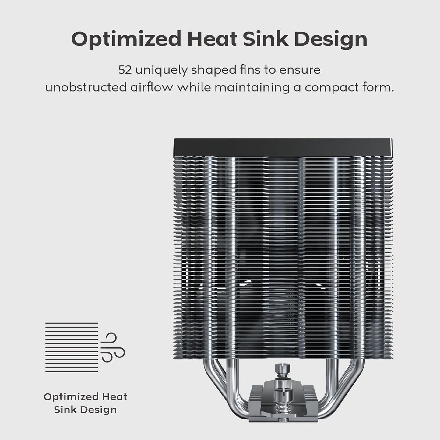 MONTECH NX400 ARGB - CPU Cooler, Single Tower, 4 Advanced Heat Pipes, 52-fin Heat Sink, E28, 120mm FDB Static Pressure Fan, 28mm Fan Thickness, Corner-Cover Footpads, Polished Top Cover, ARGB - Black