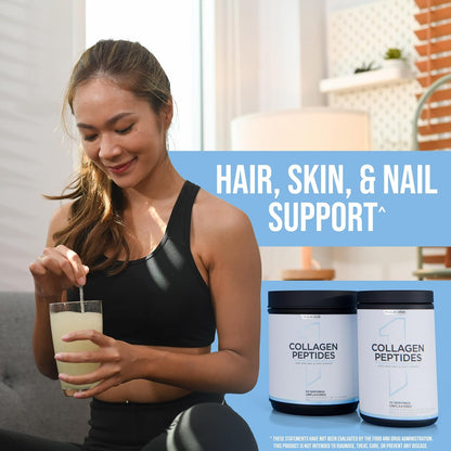 Rule1 R1 Collagen Peptides Hair Skin Nail & Joint Support Supplement 336 g, Peach Mango (28 Servings)