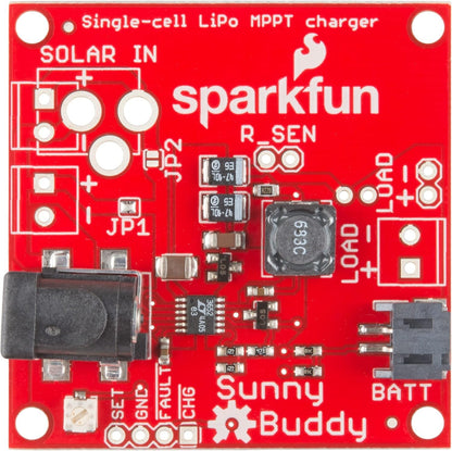 SparkFun Sunny Buddy - MPPT Solar Charger (MPPT) Solar Charger for Single-Cell LiPo Batteries LT3652 Power Tracking 2A Battery Charging Circuit