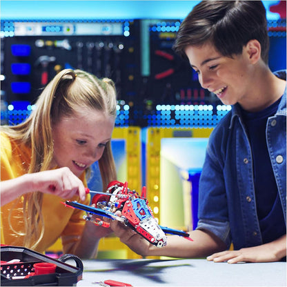 Meccano Maker’s Toolbox, 437-Piece Intermediate STEAM Model Building Kit for Open-Ended Play, Kids Toys for Boys & Girls Ages 10+