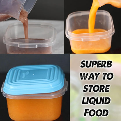 ARSUK Baby Food Storage Containers (4 oz/120ml) - Small Containers with Lids for Freezer - Plastic Snack Pots, Microwave & Dishwasher Safe, BPA Free (8 Pack)
