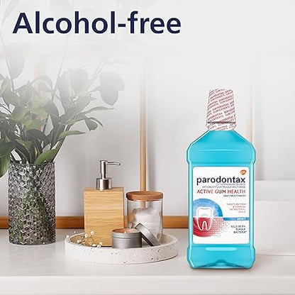 Parodontax Active Gum Health Mouthwash, Antiplaque and Antigingivitis Mouthwash, Mint, 3x16.9 Fl Oz