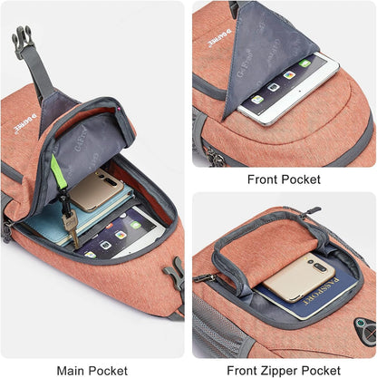 G4Free RFID Sling Bag Crossbody Backpack Small Chest Shoulder Bag Hiking Outdoor
