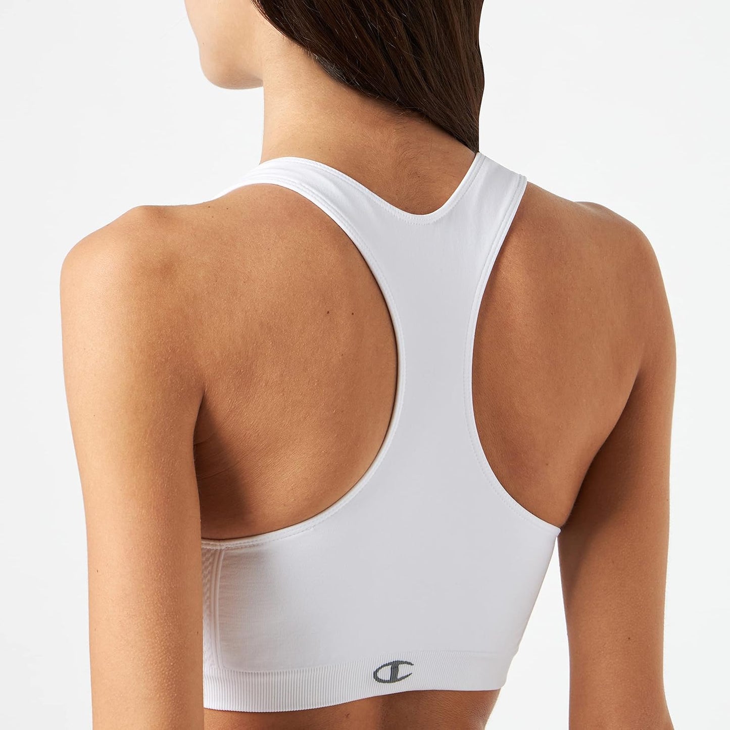 Champion Athletic C-Tech Quick Dry Metallic Small Logo Pack Medium Support Sports Bra (Pack of 2) for Women