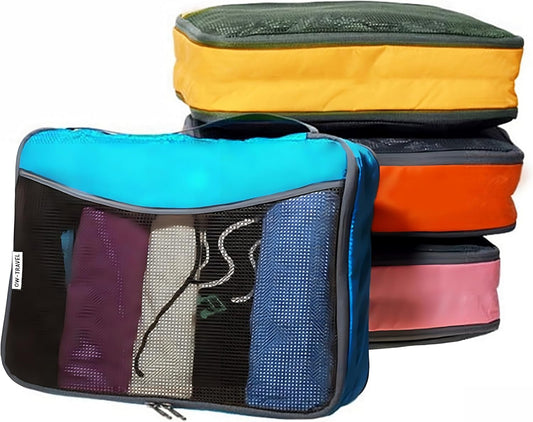 OW-Travel Travel Organizer Suitcase Set, Suitcase Organizer, Storage Bags for Suitcases. Packing Cubes Set Organizer Suitcase, 1) Multi-coloured