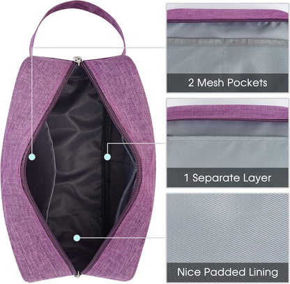 Narwey Travel Toiletry Bag for Women and Men Traveling Dopp Kit Makeup Bag Organizer Cosmetic Bag Make Up Bag Toiletries Bag for Accessories (Dark Purple)