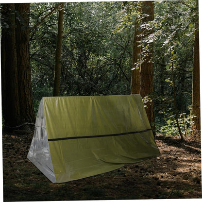 BRIGHTFUFU Foldable Windproof Tent Camping Blanket Emergency Survival Bag Warm Shelter Insulation