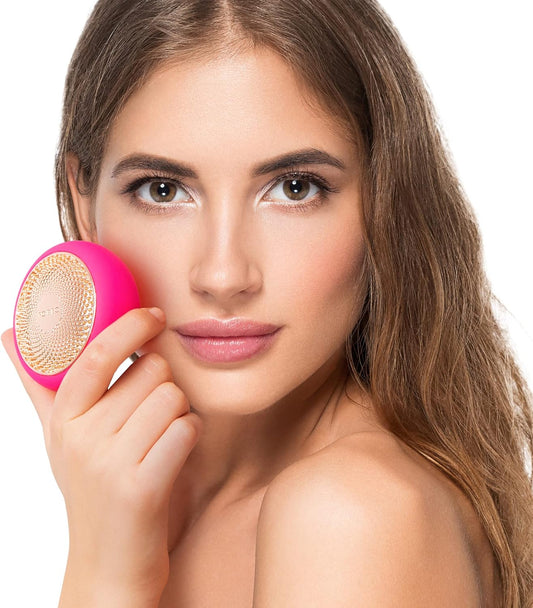 FOREO UFO 2 LED Face Mask Treatment, Full Spectrum LED Face Treatment, Thermotherapy, Cryotherapy, Facial Massager, Best Absorption of Skincare Products, Fuchsia
