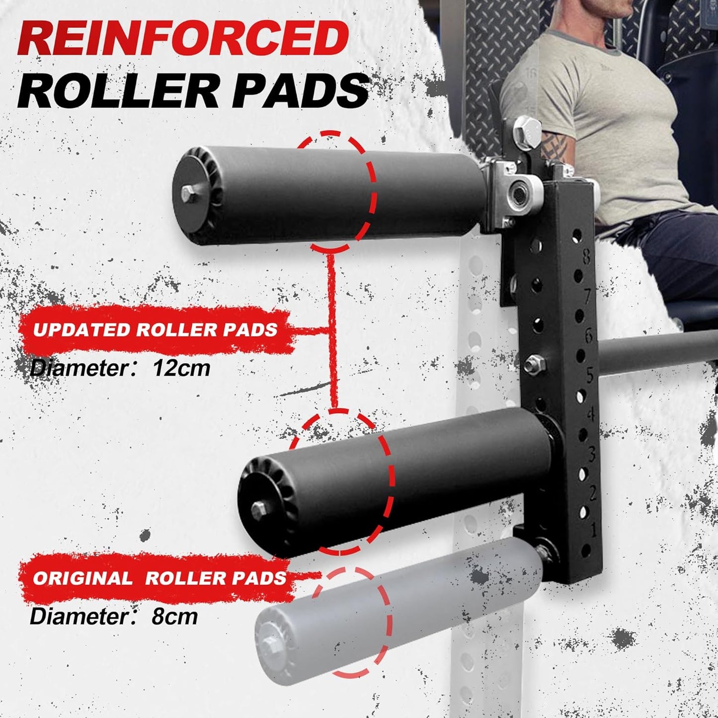 AHTAPFON Seated Leg Extension Equipment Leg Muscles Groups Training, Fitness Squat Rack Accessories, Leg Strength Curl Athletic Practice Machine